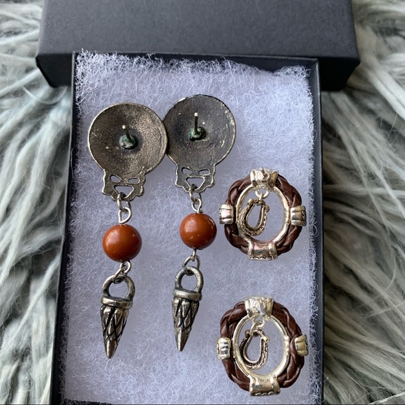 Western Style Earrings 2 Pairs - Picture 2 of 7